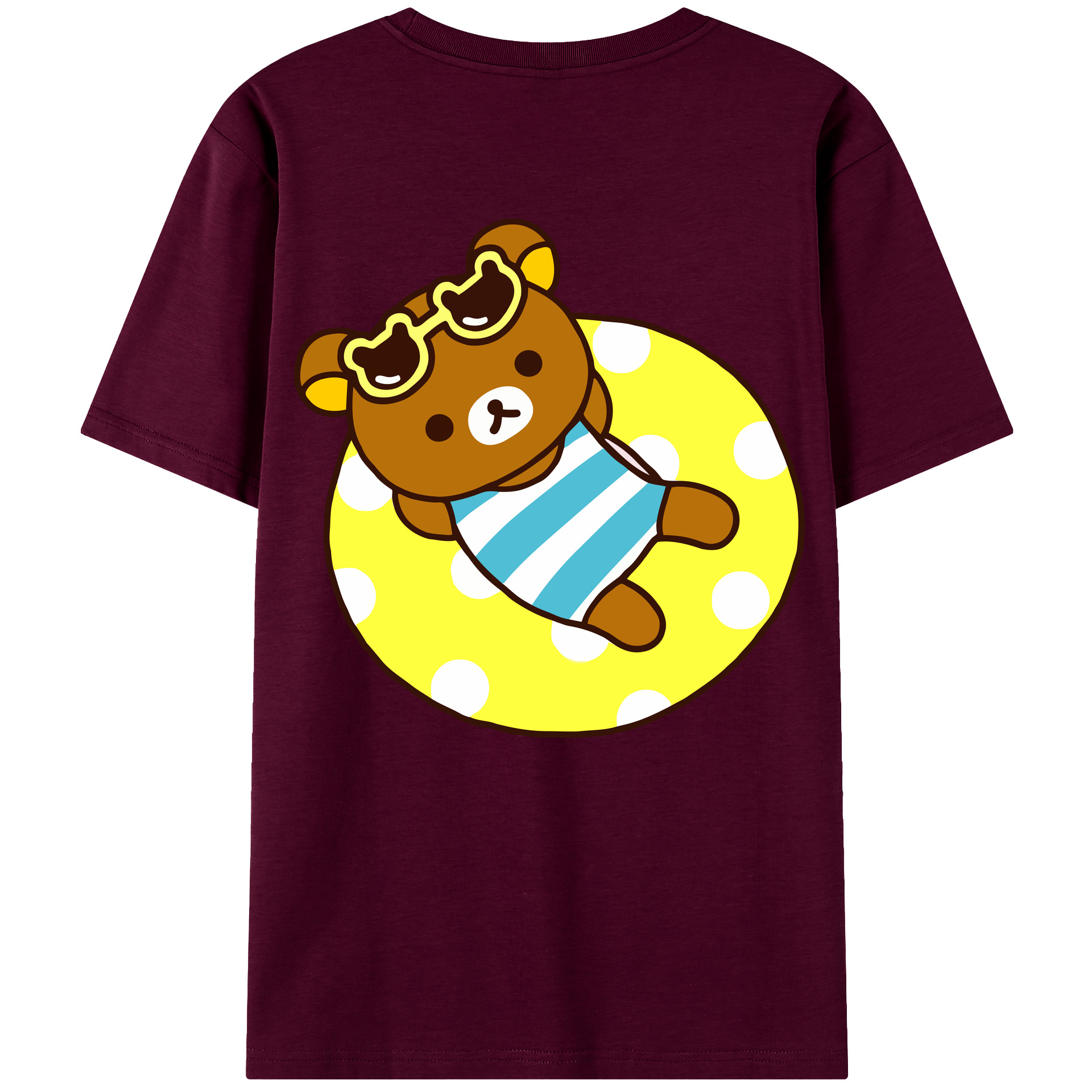 （画像用） リラックマ リラックマ キイロイトリ Rilakkuma Korilakkuma Kiiroitori レディース半袖Tシャツ(バックプリント)